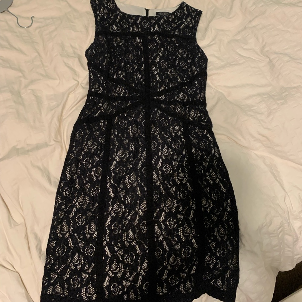 Black and white lace dress